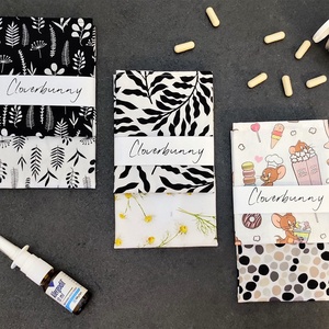 Mosható textil zsebkendő - leveles - Meska.hu