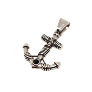 Medál acél horgony 2,5x2,5cm, , , MESKA