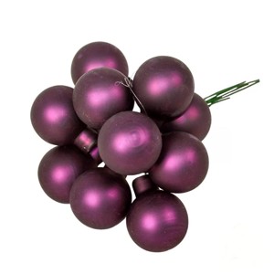 Üveggömb pick 2,5 cm - királyi lila - matt 12 db, Kellékek & szerszámok, Dekorációs kellékek, Üveggömb pick, , MESKA