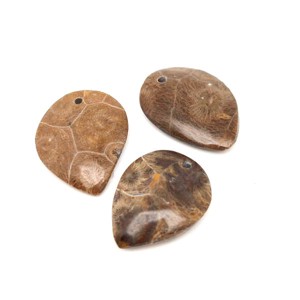 Medál korall csepp 3x4cm, Ékszer, Nyaklánc, Medál, , MESKA