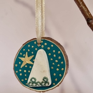 Valódi tengeri kerámiából készült, kézzel festett dísz. - Meska.hu