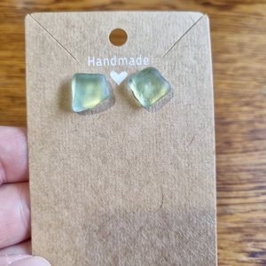 Valódi tengeri üvegből készült fülbevaló. , Ékszer, Fülbevaló, Lógó fülbevaló, Ékszerkészítés, MESKA