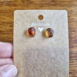 Valódi tengeri üvegből készült fülbevaló. , Ékszer, Fülbevaló, Lógó fülbevaló, Ékszerkészítés, MESKA