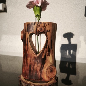 Fa virágszál tartó  - otthon & életmód - dekoráció - virágdísz és tartó - virágtartó - Meska.hu