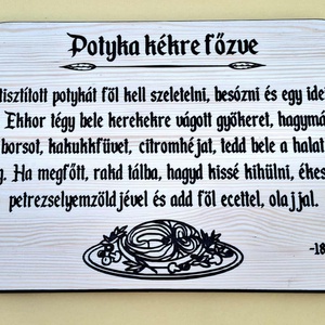 Potyka kékre főzve 1876-ból, Karácsony, Karácsonyi sütés-főzés, Famegmunkálás, MESKA