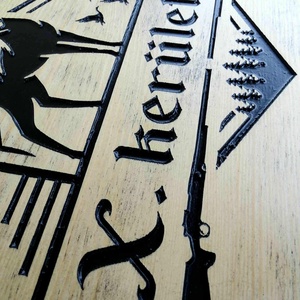 Vadász házszámtábla - otthon & életmód - ház & kert - házszám - Meska.hu