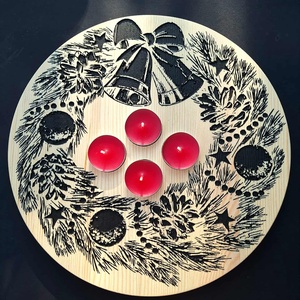 Prémium borovi fenyőből készült, gravírozott adventi koszorú. (advent1), Karácsony, Adventi díszek, Adventi koszorú, Famegmunkálás, MESKA