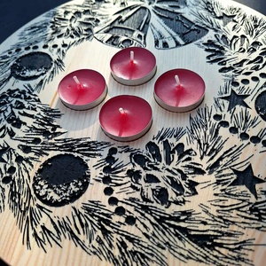 Prémium borovi fenyőből készült, gravírozott adventi koszorú. (advent1) - karácsony - adventi díszek - adventi koszorú - Meska.hu