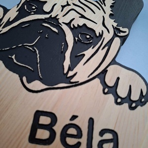 Francia Bulldogos házszámtábla - otthon & életmód - ház & kert - házszám - Meska.hu