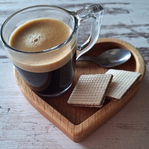 Szív alakú tölgyfa snackestál  - otthon & életmód - konyhafelszerelés, tálalás - tálalás - tálca - Meska.hu