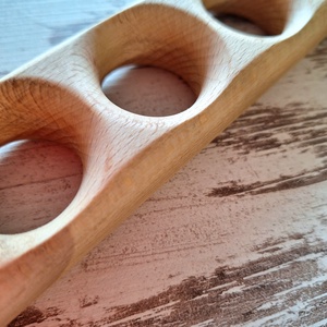 Bükkfa tojástartó � 6 darabos , Otthon & Életmód, Konyhafelszerelés, tálalás, Tálalás, Tálca, Famegmunkálás, MESKA