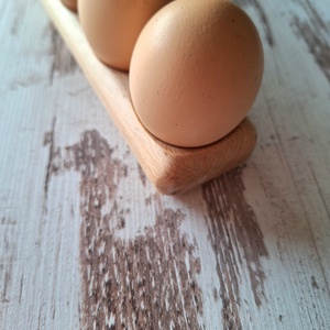 Bükkfa tojástartó � 6 darabos  - otthon & életmód - konyhafelszerelés, tálalás - tálalás - tálca - Meska.hu