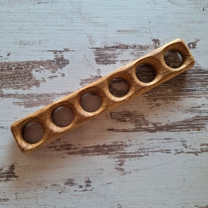 Tölgyfa tojástartó � 6 darabos  - otthon & életmód - konyhafelszerelés, tálalás - tálalás - tálca - Meska.hu