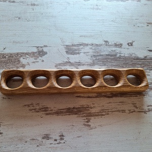 Tölgyfa tojástartó � 6 darabos  - otthon & életmód - konyhafelszerelés, tálalás - tálalás - tálca - Meska.hu