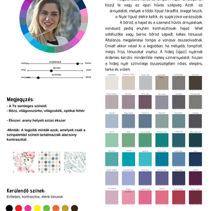 Online színtanácsadás  Személyre szabott színpaletta 12 évszaktípus alapján, stylist által készítve - művészet - grafika & illusztráció - digitális - Meska.hu
