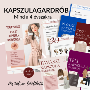 4 évszakos kapszulagardrób  120 klasszikus női szett, kiegészítőkkel, stylist által összeállítva, Könyv & Zene, Könyv, Fotó, grafika, rajz, illusztráció, MESKA