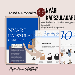 4 évszakos kapszulagardrób  120 klasszikus női szett, kiegészítőkkel, stylist által összeállítva - könyv & zene - könyv - Meska.hu