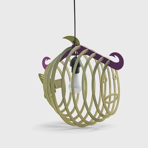 Hallámpa - Fish Called Amanda, Otthon & Életmód, Lámpa, Mennyezeti lámpa, Famegmunkálás, MESKA