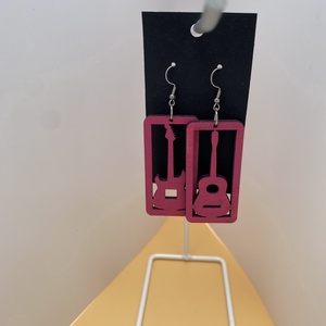 Gitáros fülbevaló - ékszer - fülbevaló - lógó fülbevaló - Meska.hu