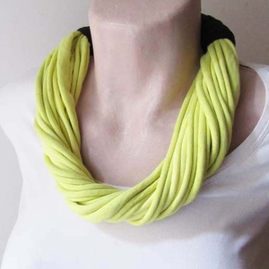 Sárga-fekete textil ékszerszett - ékszer - ékszerszett - Meska.hu