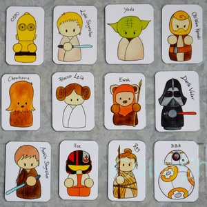 Star Wars hűtőmágnes készlet 18 db-os!, Otthon & Életmód, Hűtőmágnes, Konyhafelszerelés, tálalás, Konyhai dekoráció, Fotó, grafika, rajz, illusztráció, Mindenmás, MESKA