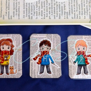 Harry Potter print és mágnes szett 3+3 db - otthon & életmód - konyhafelszerelés, tálalás - konyhai dekoráció - hűtőmágnes - Meska.hu