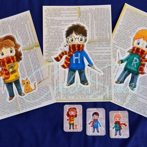 Harry Potter print és mágnes szett 3+3 db, Otthon & Életmód, Hűtőmágnes, Konyhafelszerelés, tálalás, Konyhai dekoráció, Fotó, grafika, rajz, illusztráció, MESKA