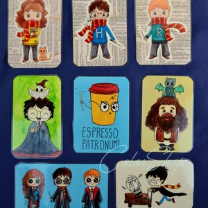 nagy Harry Potter hűtőmágnes szett 8 db, Otthon & Életmód, Konyhafelszerelés, tálalás, Konyhai dekoráció, Hűtőmágnes, Fotó, grafika, rajz, illusztráció, MESKA