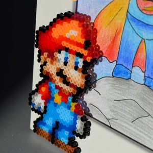 Super Mario - Dekorált fotókeret, képkeret (10x15 cm-es fotónak) - otthon & életmód - dekoráció - Meska.hu