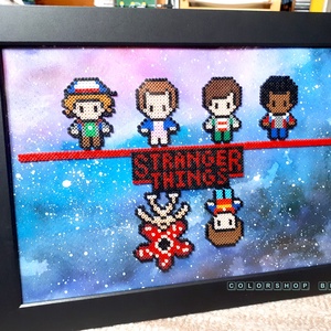 Stranger Things (pixel art) kép A4 - otthon & életmód - dekoráció - kép & falikép - 3d képek - Meska.hu
