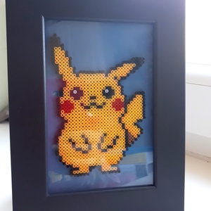 Pikachu pixel art kép - otthon & életmód - dekoráció - kép & falikép - 3d képek - Meska.hu
