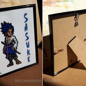Sasuke (Naruto) pixel art kép - otthon & életmód - dekoráció - kép & falikép - 3d képek - Meska.hu