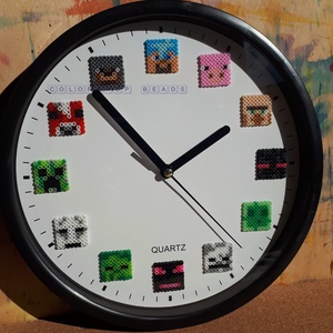 MINECRAFT falióra (23 cm) - otthon & életmód - dekoráció - fali és függő dekoráció - falióra & óra - Meska.hu