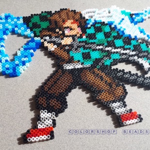 TANJIRO (Demon Slayer) pixel art kép - otthon & életmód - dekoráció - kép & falikép - 3d képek - Meska.hu