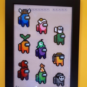 Among us - pixel art kép - otthon & életmód - dekoráció - kép & falikép - 3d képek - Meska.hu