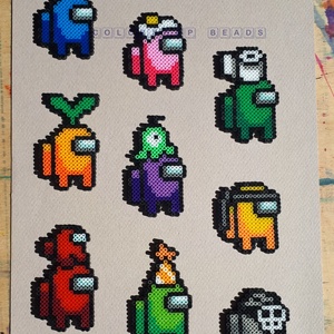 Among us - pixel art kép, Otthon & Életmód, Dekoráció, Kép & Falikép, 3d képek, Mindenmás, MESKA