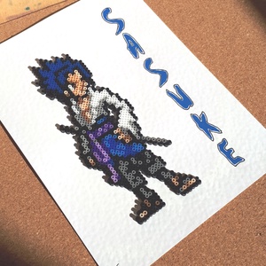 Sasuke (Naruto) pixel art kép - Meska.hu