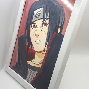 Itachi (Naruto) - eredeti akvarell (kerettel) - művészet - festmény - akvarell - Meska.hu
