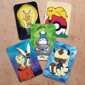 PIKACHU/AANG/TOTORO hűtőmágnes szett 5 db, Otthon & Életmód, Konyhafelszerelés, tálalás, Konyhai dekoráció, Hűtőmágnes, Fotó, grafika, rajz, illusztráció, MESKA
