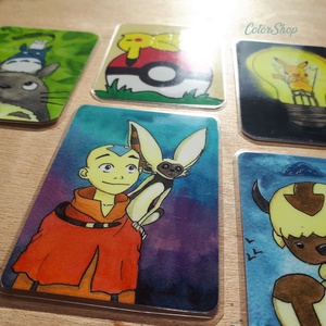 PIKACHU/AANG/TOTORO hűtőmágnes szett 5 db - otthon & életmód - konyhafelszerelés, tálalás - konyhai dekoráció - hűtőmágnes - Meska.hu