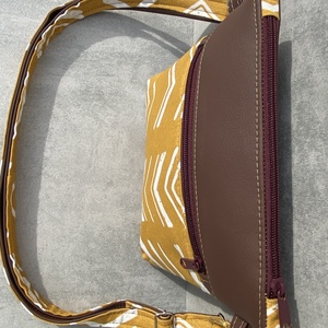 Crossbody  Mustársárga etno mintás   - táska & tok - kézitáska & válltáska - vállon átvethető táska - Meska.hu