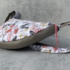 Félkör crossbody  Ákom-bákom növények  - táska & tok - kézitáska & válltáska - vállon átvethető táska - Meska.hu