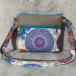 Crossbody  Türkiz mandala , Táska & Tok, Kézitáska & válltáska, Vállon átvethető táska, Varrás, Meska