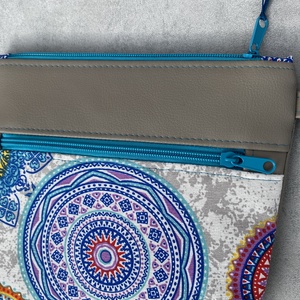 Crossbody  Türkiz mandala  - táska & tok - kézitáska & válltáska - vállon átvethető táska - Meska.hu