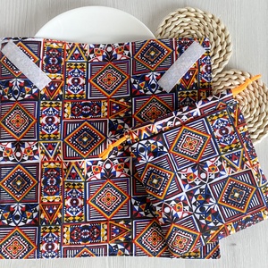 Újra szett - Újraszalvéta és Nasizacsi  S Méret - Mozaik mintás - otthon & életmód - konyhafelszerelés, tálalás - konyhai textil - szalvéta - Meska.hu