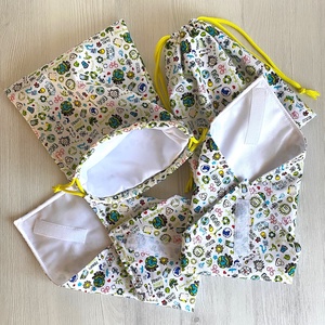 Újra szett - Újraszalvéta és Nasizacsi � M Méret - ECO minta - otthon & életmód - konyhafelszerelés, tálalás - konyhai textil - szalvéta - Meska.hu