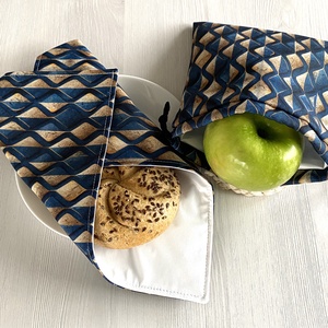 Gyűrődésmentes, vízlepergető Újraszalvéta és Nasizacsi - Hullámzó rombusz, Otthon & Életmód, Konyhafelszerelés, tálalás, Konyhai textil, Szalvéta, Varrás, MESKA