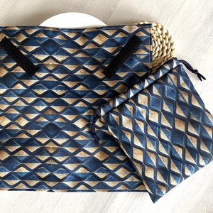 Gyűrődésmentes, vízlepergető Újraszalvéta és Nasizacsi - Hullámzó rombusz - otthon & életmód - konyhafelszerelés, tálalás - konyhai textil - szalvéta - Meska.hu