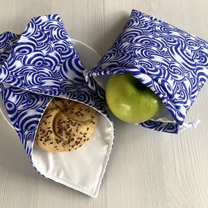 Gyűrődésmentes, vízlepergető Újraszalvéta és Nasizacsi - Kék golyó, Otthon & Életmód, Konyhafelszerelés, tálalás, Konyhai textil, Szalvéta, Varrás, MESKA