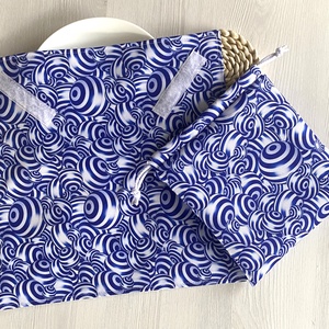 Gyűrődésmentes, vízlepergető Újraszalvéta és Nasizacsi - Kék golyó - otthon & életmód - konyhafelszerelés, tálalás - konyhai textil - szalvéta - Meska.hu